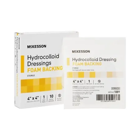 McKesson - 1889 - Hydrocolloid Dressing 4 X 4 Inch Square
