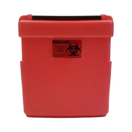 Nesar - 600R - Systems Replacement Radioactive Sharps Container Systems Red Base 8 1/2 L X 4 D X 9 H Inch Horizontal Entry 1 Gallon