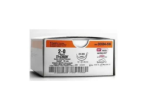 Covidien - Ticron - 88863001-72 - Nonabsorbable Suture Without Needle Ticron Polyester Braided Size 1