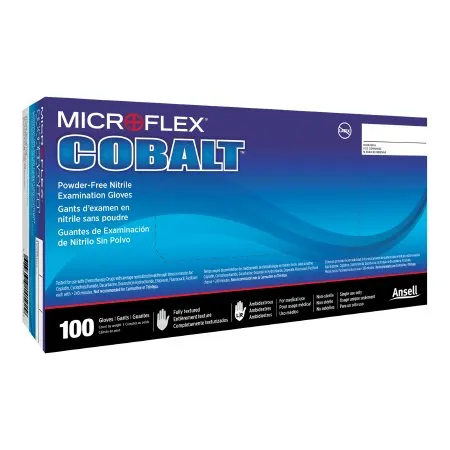Microflex Medical - MICROFLEX Cobalt - N192 - Exam Glove MICROFLEX Cobalt Medium NonSterile Nitrile Standard Cuff Length Fully Textured Blue Not Rated