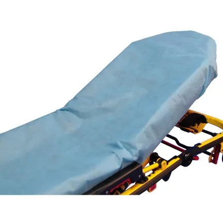 Graham Medical Products - Power-Fit - 54420 - Stretcher Sheet Power-Fit Fitted Sheet 33 X 89 Inch Blue Nonwoven Fabric Disposable