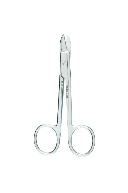 Integra Lifesciences - Miltex - 9-122 - Wire Cutting Scissors Miltex 4-3/4 Inch Length Or Grade German Stainless Steel Nonsterile Finger Ring Handle Curved Blade Blunt Tip / Blunt Tip