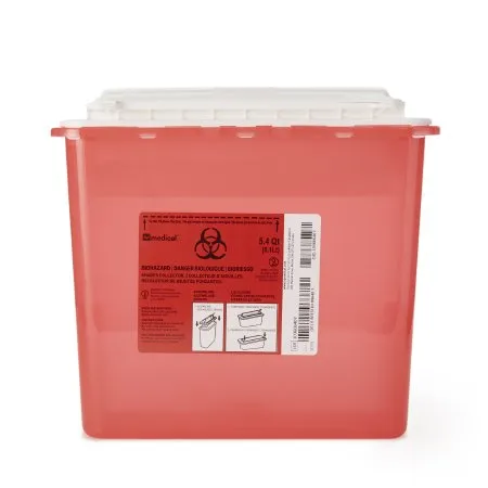 ABM North America - AP Line - FGAP5Q4RC001 - Sharps Container AP Line Red Base 12 L X 4-1/2 W X 10-4/5 H Inch Horizontal Entry 1.35 Gallon