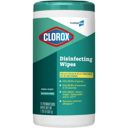 Clorox - 15949 - Disinfecting Wipes, Fresh Scent, 75 ct, 6/cs