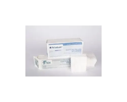 Tidi Products - 908224 - Cotton-Filled Sponge, 8-Ply, 4" X 4", Non-Sterile, 100/Bg, 20 Bg/Cs