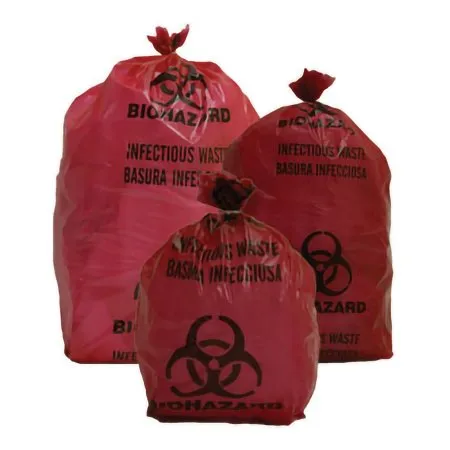 Unimed - Midwest - 03EB086000 - Biohazard Waste Bag 3 gal. Red Bag 14 X 18-1/2 Inch