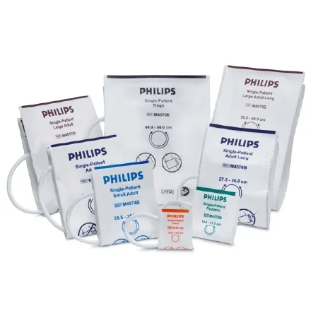 Philips Healthcare - Philips - 989803148031 - Single Patient Use Blood Pressure Cuff Philips 27.5 to 36 cm Leg Cloth Fabric Cuff Adult Cuff