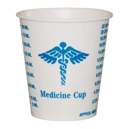 RJ Schinner - Solo - R3-43107 - Co  Graduated Medicine Cup  3 oz. Medical Print Wax Coated Paper Disposable