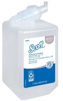 Kimberly Clark - Scott Essential - 12977 - Alcohol-Free Hand Sanitizer Scott Essential 1 000 mL BZK (Benzalkonium Chloride) Foaming Dispenser Refill Bottle