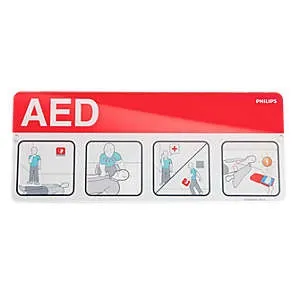 Philips Healthcare - HeartStart - 989803170901 - Door / Wall Sign First Aid Sign Heartstart Aed