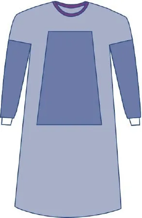 Medline - Eclipse - DYNJP2103 - Fabric-reinforced Surgical Gown With Towel Eclipse 2x-large Blue Sterile Aami Level 3 Disposable