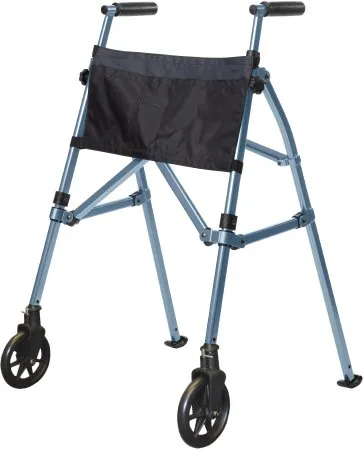 Stander - 4300-CB - EZ Fold N Go Folding Walker with Wheels Adjustable Height EZ Fold N Go Aluminum Frame 400 lbs. Weight Capacity 32 to 38 1/2 Inch Height
