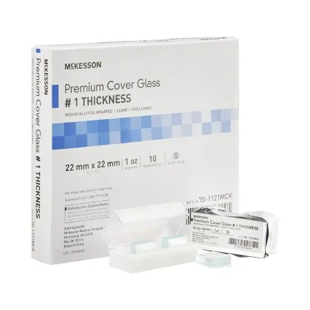 McKesson - From: 70-1121MCK To: 70-1122MCK - Cover Glass Square No. 1 Thickness 22 X 22 mm