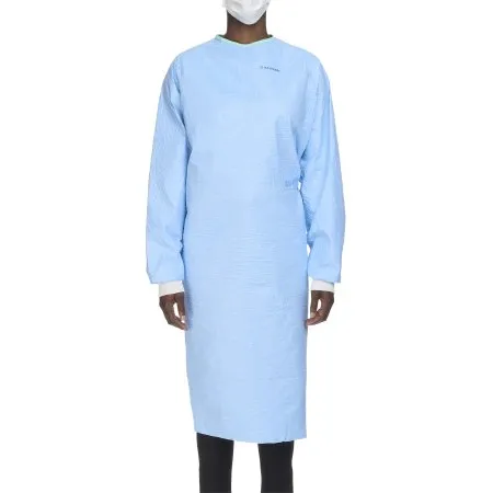 O & M Halyard - Aero Blue - 41733 - O&M Halyard  Surgical Gown with Towel  Large Blue Sterile AAMI Level 3 Disposable