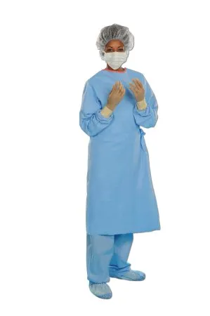 O&M Halyard - Aero Blue - 41735 - Surgical Gown with Towel Aero Blue 2X-Large Blue Sterile AAMI Level 3 Disposable