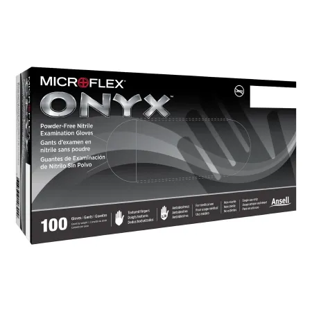 Microflex - N642 - Exam Gloves, PF, Black, Textured, (For Sales in US Only)