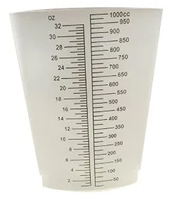 Medegen Medical Products - From: H971-01 To: H972-01  Graduated Container Triangular 1 000 mL (32 oz.)