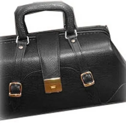 Hopkins Medical Products - 533535 - Physicians Bag Black Leather 6 X 11 X 16 Inch