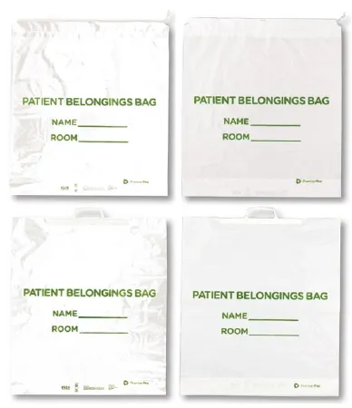 SVS Dba S2S Global - PremierPro - 6717 - Patient Belongings Bag Premierpro 18 X 20 Inch Polyethylene Drawstring Closure White