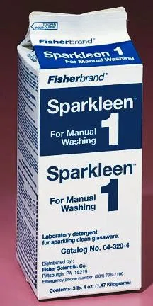 Fisher Scientific - Sparkleen 1 - 043205 - Instrument Detergent Sparkleen 1 Powder Concentrate 100 Lbs. Drum Unscented