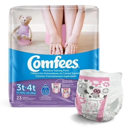 Attends Healthcare Products - Cmf-G3 - Comfees Girl Training Pants - Size 3t-4t