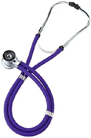 Prestige Medical - S122-Pur - Sprague Stethoscope Purple 2-Tube 22 Inch Tube Double Sided Chestpiece