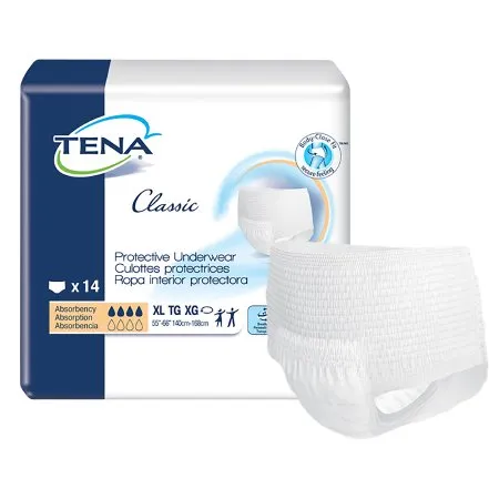 Essity - TENA Classic - 72516 -  Unisex Adult Absorbent Underwear  Pull On with Tear Away Seams X Large Disposable Moderate Absorbency