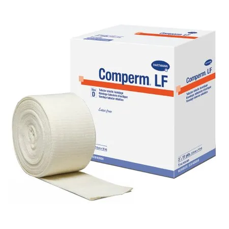 Hartmann - Comperm LF - 83040000 -  Elastic Tubular Support Bandage  3 Inch X 11 Yard Pull On Natural NonSterile Size D Standard Compression