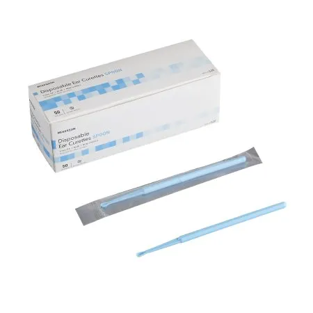 McKesson - 520 - Ear Curette Handle with Grooves 4 mm Tip Curved Tip