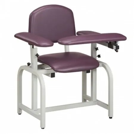 Clinton Industries - Lab X Series - 66010-3GM - Blood Drawing Chair Lab X Series Single Adjustable Flip Up Armrest Gunmetal Gray