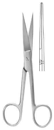 McKesson - McKesson Argent - 43-1-273 - Operating Scissors McKesson Argent 4-1/2 Inch Surgical Grade Stainless Steel Finger Ring Handle Straight Sharp Tip / Sharp Tip