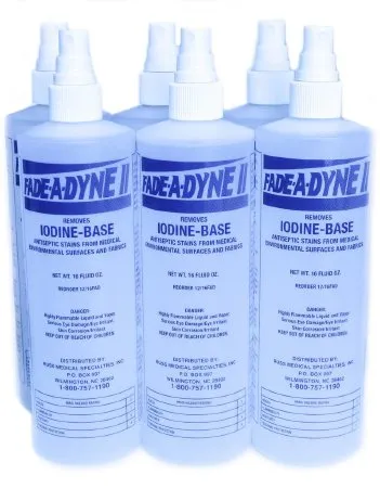 Russ Medical Specialist - 6/16FADII - Fade A Dyne II Fade A Dyne II Iodine Stain Remover Alcohol Based Pump Spray Liquid 16 oz. Bottle Alcohol Scent NonSterile