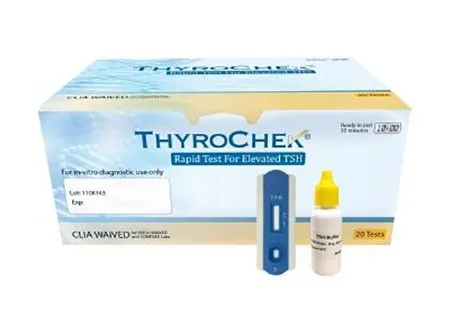 Cliawaived - ThyroChek - THYROCHEK-120-A-KIT - Thyroid Testing Test Kit ThyroChek Thyroid / Metabolic Assay Thyroid Stimulating Hormone (TSH) Whole Blood Sample 20 Tests CLIA Waived