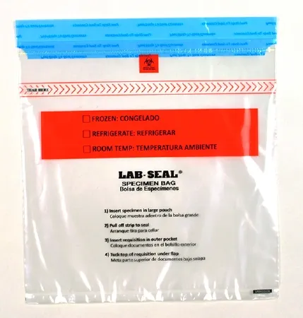 Elkay Plastics - From: LABA1010B To: LABA610YE - Lab Seal Tamper Evident Specimen Bags with Removable Biohazard Symbol