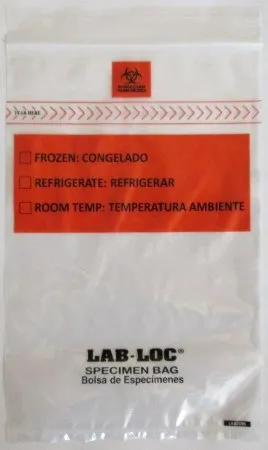Elkay Plastics - LABZ69BBX - Lab-Loc Specimen Bags with Removable Biohazard Symbol