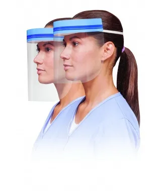 SPS Medical Supply - Crosstex - GCSS9 -  Wraparound Face Shield  One Size Fits Most Full Length Anti fog Disposable NonSterile
