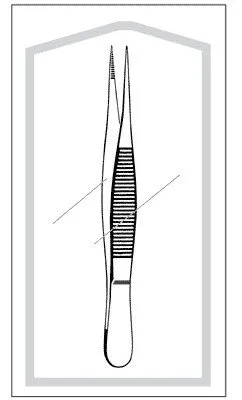Sklar - Econo - 96-2765 - Splinter Forceps Econo 3-1/2 Inch Length Floor Grade Pakistan Stainless Steel Sterile Nonlocking Thumb Handle Straight Fine, Serrated Tips