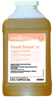 Lagasse - Diversey Good Sense HC - DVS904969 - Deodorizer Diversey Good Sense HC Liquid Concentrate 2.5 Liter Bottle Green Apple Scent