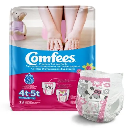 Attends Healthcare Products - Cmf-G4 - Comfees Girl Training Pants - Size 4t-5t
