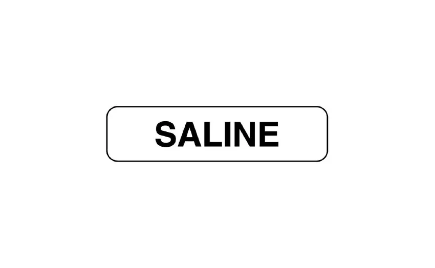United Ad Label - UAL - ULAM089 - Drug Label Ual Anesthesia Label Saline White 5/16 X 1-1/4 Inch