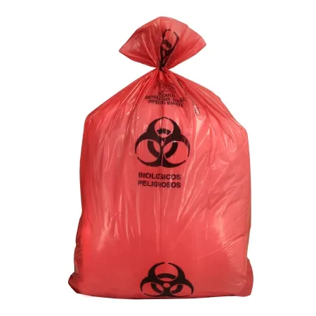 Medegen Medical Products - 117MBX - Biohazard Waste Bag Medegen Medical Products 30 Gal. Red Bag Polyethylene 30-1/2 X 41 Inch