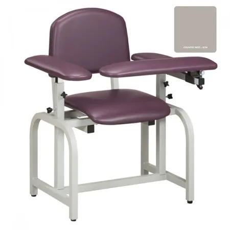 Clinton Industries - Lab X Series - 66010-3CM - Blood Drawing Chair Lab X Series Padded Flip Up Arm Country Mist