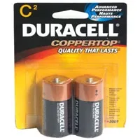 Procter & Gamble - Duracell Coppertop - 04133321401 - Alkaline Battery Duracell Coppertop C Cell 1.5v Disposable 2 Pack