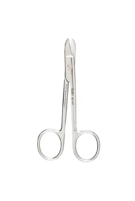 Integra Lifesciences - Miltex - 9D-123 - Wire Cutting Scissors Miltex 4-3/4 Inch Length Or Grade German Stainless Steel Nonsterile Finger Ring Handle Curved Blade Blunt Tip / Blunt Tip