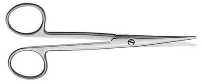 V. Mueller - SU1821 - Dissecting Scissors Mayo 6 3/4 Inch Length Surgical Grade Finger Ring Handle Straight Sharp Tip / Sharp Tip