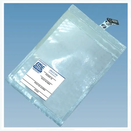 Electro Medical - 3-P - Telemetry Pouch 7 L X 5 W Inch, Clear Front With White Polyester Back, With Zip Clip, Label Telemetry Unit