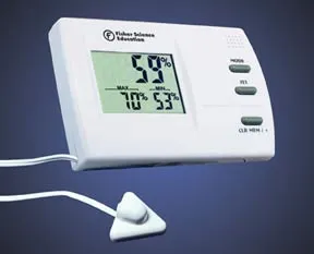 Fisher Scientific - Fisher Science Education Remote Alarm - S90194 - Digital Thermometer / Hygrometer With Alarm Fisher Science Education Remote Alarm Fahrenheit / Celsius -58° To +158°f (-50° To +70°c) External Sensor Desk / Wall Mount Battery Operated