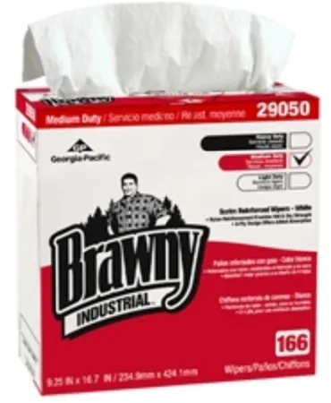 Georgia Pacific - Brawny Industrial - 29050/03 - Task Wipe Brawny Industrial Light Duty White Nonsterile 4 Ply Tissue 9-1/4 X 16-7/10 Inch Disposable