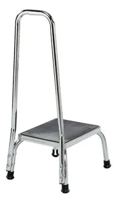 Graham-Field - GF1840C-2 - Step Stool with Handrail 1 Step Steel Frame 9 Inch Step Height