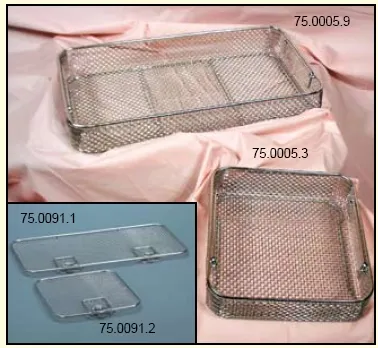 Healthmark Industries - ProTech - 75.0005.6 - Instrument Basket Protech Perforated Wire Basket Stainless Steel 4 X 9-7/8 X 18-7/8 Inch